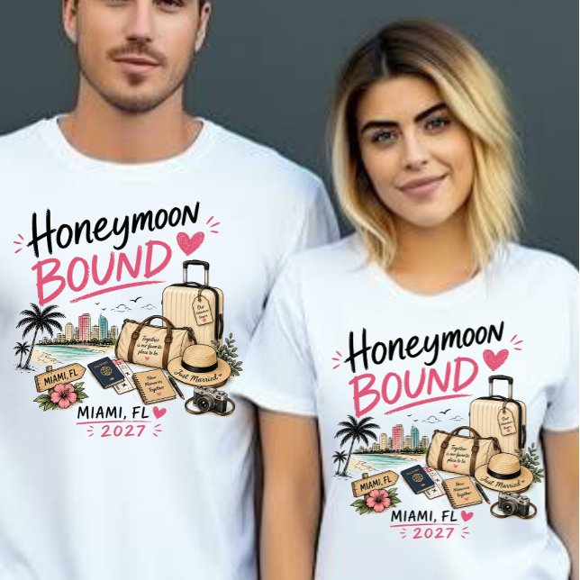 T-shirt Lune de miel à Miami FL 2027 (Créateur téléchargé)