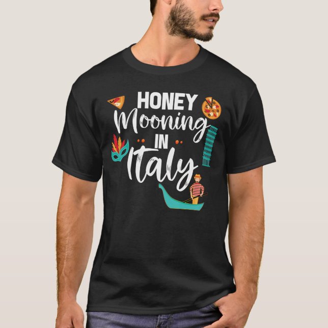 T-shirt Lune de miel en Italie Couple jumelage vacances (Devant)