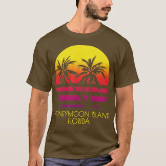 T-shirt Lune de miel Floride Vintage Tropical Sunset P