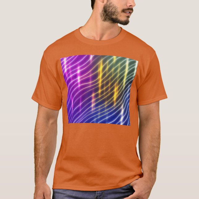 T-shirt Lune de miel rétro dorée (Devant)