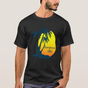 T-shirt Lune de miel Vibes Beach Palm Tree après Mariage V