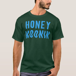 T-shirt Lune de mielCouple marié cool bleu tropical Hone