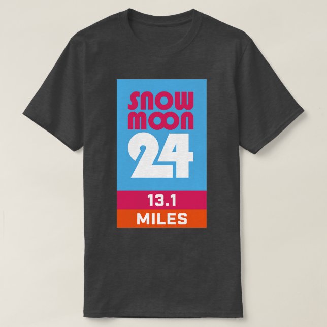 T-shirt Lune De Neige 24 131 Miles Demi-Marathon (Design devant)