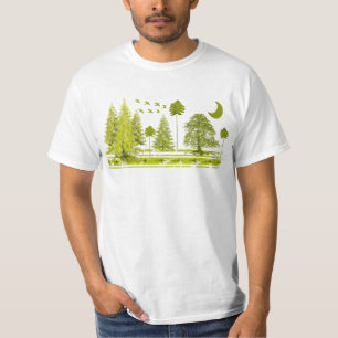 T-shirt Lune de pins grondés -