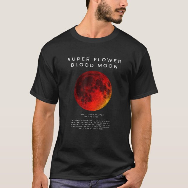 T-shirt Lune de sang 2021 | Total des éclipses lunaires (Devant)