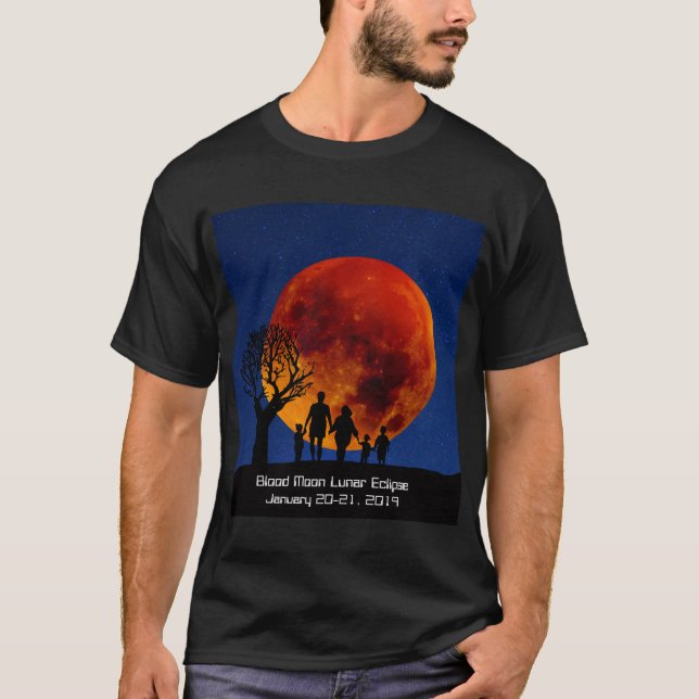 T-shirt Lune de sang Éclipse lunaire 2019 (Devant)