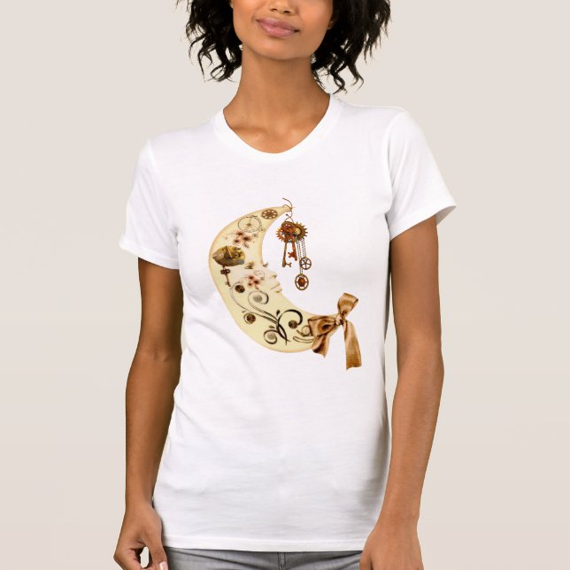 T-shirt Lune de Steampunk d'imaginaire (Devant)