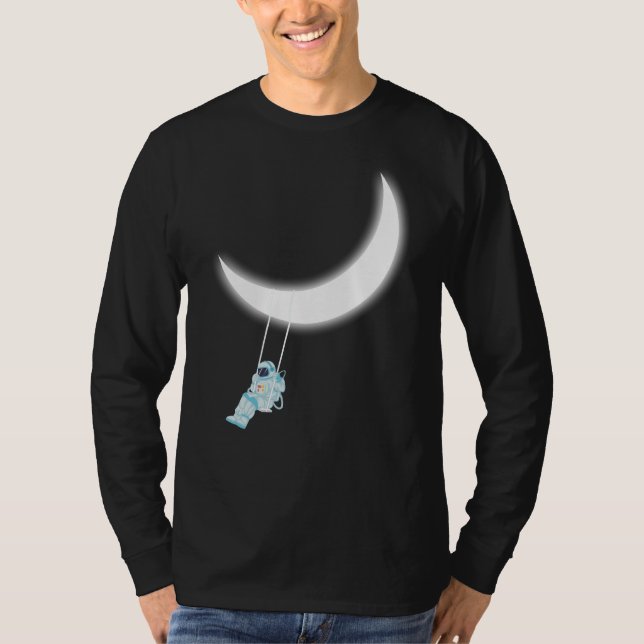T-shirt Lune de swing des astronautes (Devant)