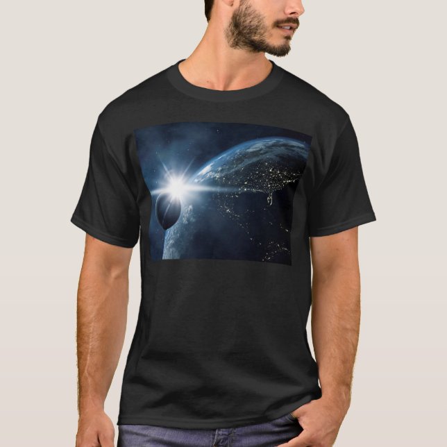 T-shirt lune de terre et soleil (Devant)