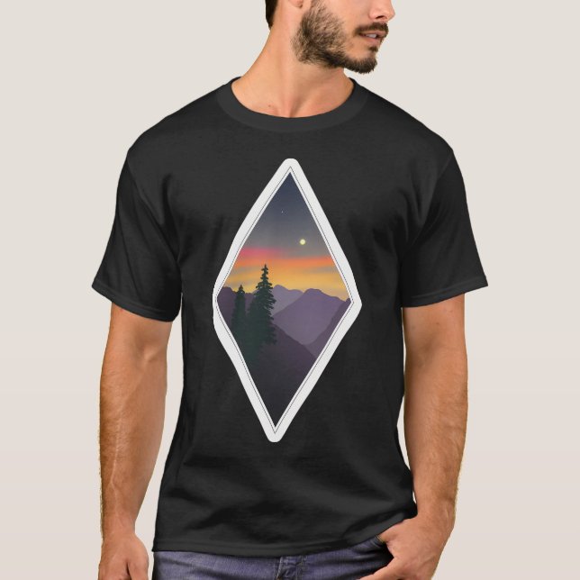 T-shirt Lune du Midwest géométrique active (Devant)
