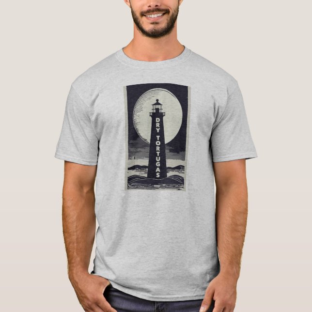 T-shirt Lune du phare de Floride de Dry Tortugas (Devant)