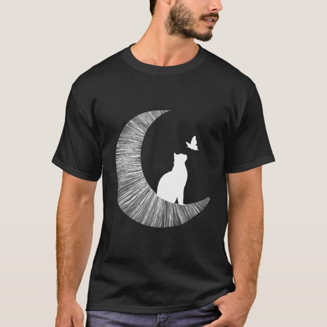 T-shirt Lune Et Chat (Devant)