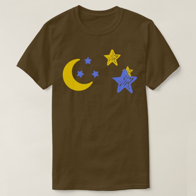T-shirt Lune et étoiles (Design devant)