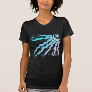 T-shirt Lune et étoiles Funky Abstrait Wearable Art