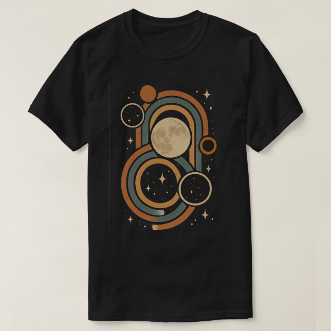 T-shirt Lune Et Oeuvre Sombre (Design devant)