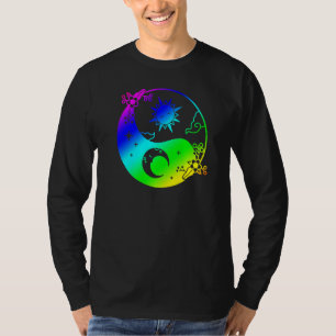 T-shirt Lune Et Soleil Om Arbre De Vie Bouddhiste Mandala