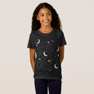 T-Shirt Lune & Étoiles  Minimaliste adolescentes