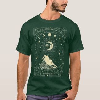 T-shirt Lune Howling Wolf - Sorcière gothique Occulte