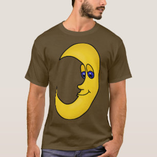 T-shirt Lune Jaune Aux Yeux Bleus