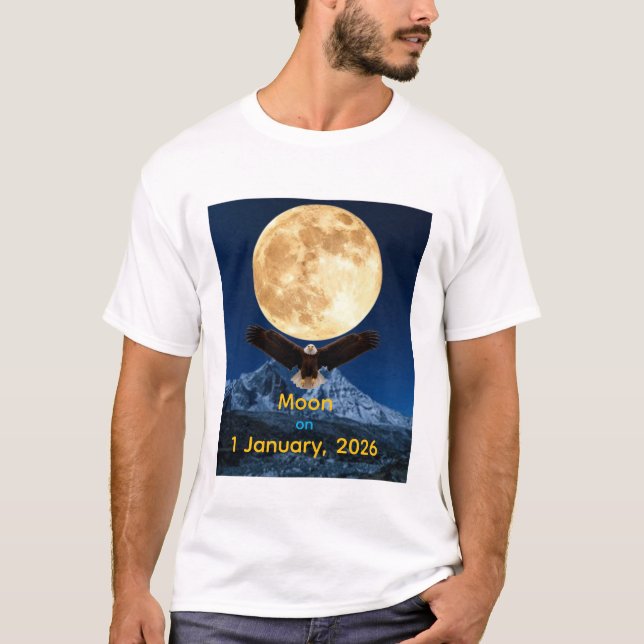 T-shirt Lune le 1er janvier 2026 (Devant)