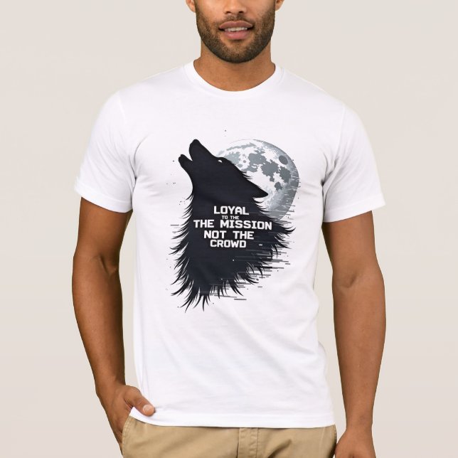 T-Shirt Lune Loup Solitaire - Mission Sur La Foule (Devant)