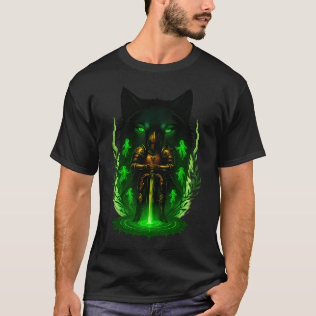 T-shirt Lune Mystique, Art Céleste, Texturé à la Main (Devant)