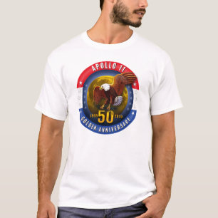 T-shirt Lune patriotique Eagle de cinquantième