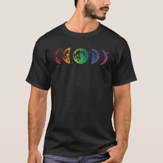 T-shirt Lune Phase LBGTQ Rainbow Pride Égalité Lunaire Ecl