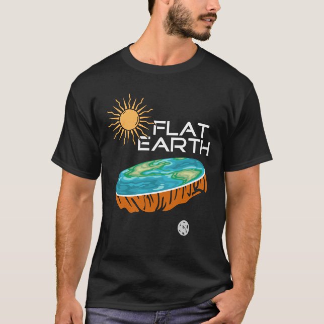 T-shirt Lune solaire de la Terre plate - Terre plate (Devant)