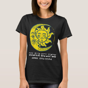 T-shirt Lune Solaire Eclipse 2024 Totalité Avril 8 Femmes