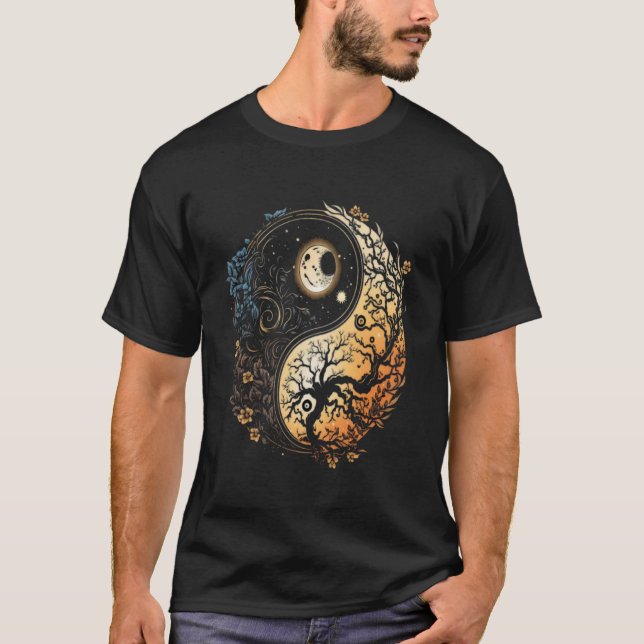 T-shirt Lune Sun Yin Yang Jour et Nuit (Devant)