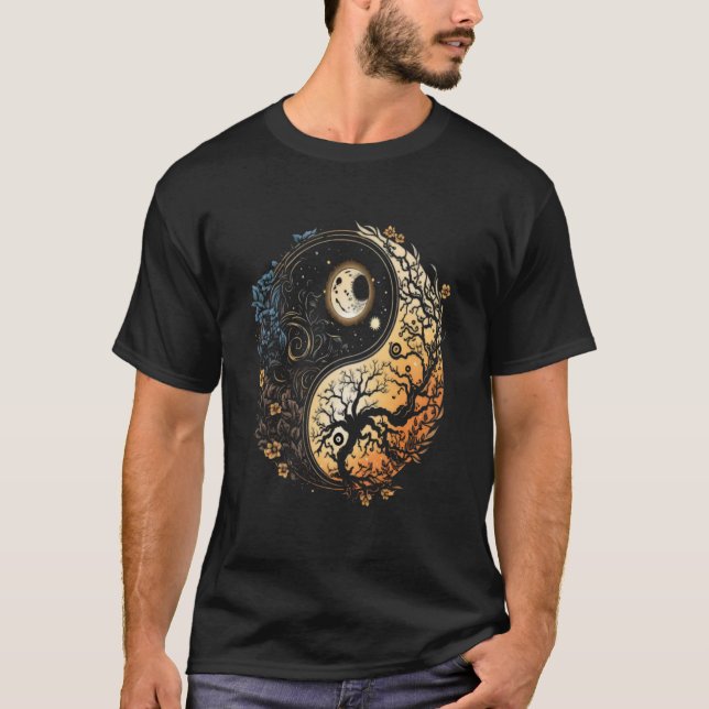 T-shirt Lune Sun Yin Yang Jour et Nuit 2 (Devant)