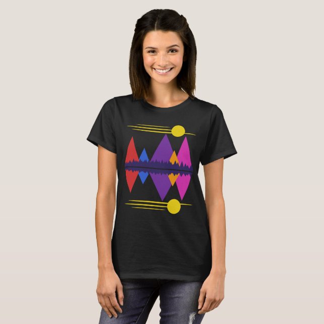 T-shirt Lune sur les montagnes #5 (Devant entier)