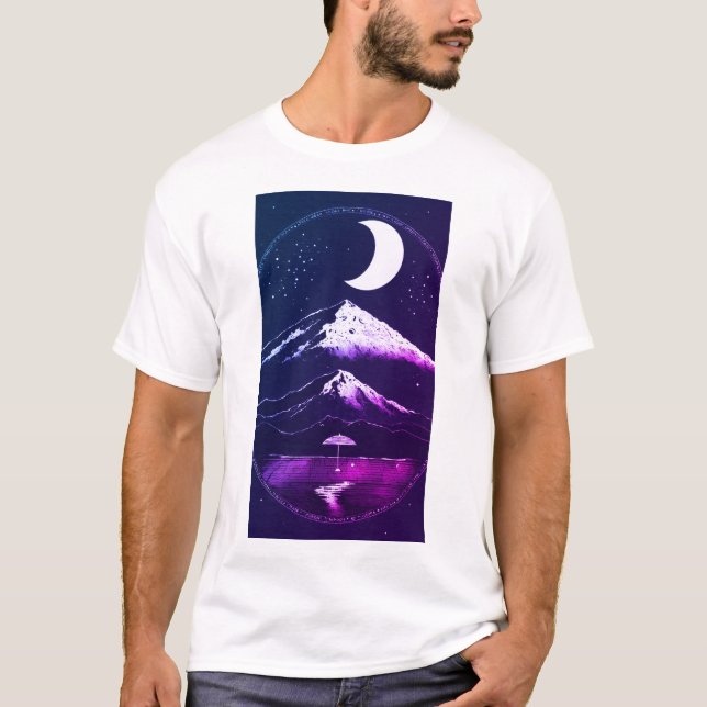 T-shirt lune tendance T-shirt lune (Devant)