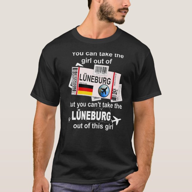 T-shirt Lüneburg Boarding Pass - Lüneburg Girl - Lüneburg (Devant)