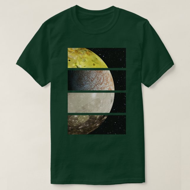 T-shirt Lunes de Galilée de Jupiter (Design devant)