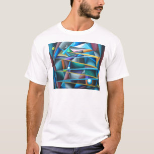 T-shirt Lunes déloyales (cubisme coloré)