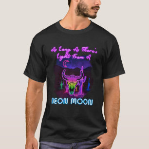 T-shirt Lunes néon crânes de taureau vintage Les lumières