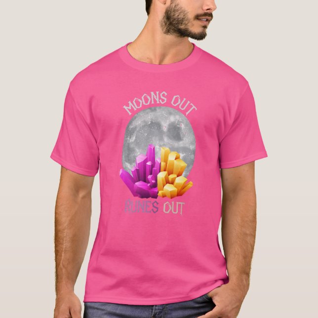 T-shirt Lunes Sortie Runes Sortie éléments de pierre Cryst (Devant)