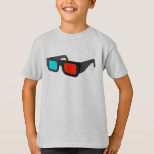 T-shirt Lunettes 3D Rétro Graphique