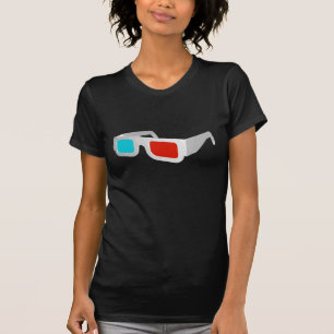 T-shirt Lunettes 3D Rétro Graphique