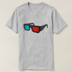 T-shirt Lunettes 3D Rétro Graphique