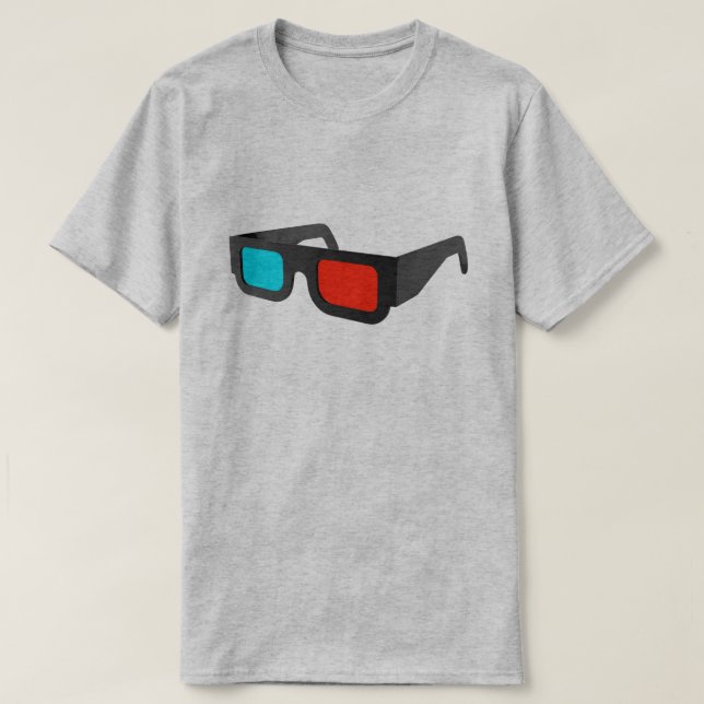 T-shirt Lunettes 3D Rétro Graphique (Design devant)
