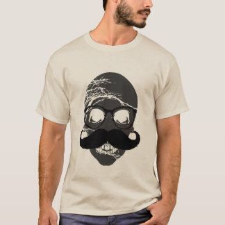 T-shirt lunettes à moustache de crâne