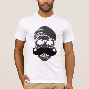 T-shirt Lunettes à moustache de crâne 2