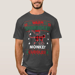 T-shirt Lunettes chaudes Monkey Lover Cadeaux Noël moche N
