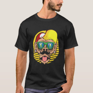 T-shirt Lunettes de banane de singe Hipster Hippie Style u