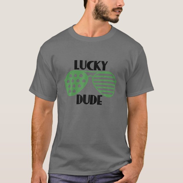 T-shirt Lunettes de chance pour la Saint Patrick (Devant)