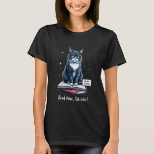T-shirt Lunettes de chat de lecture drôles Introverti Amat