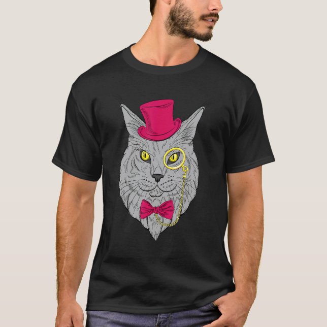 T-shirt Lunettes de chat hipster Kitten Spectacles Cute (Devant)
